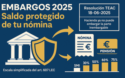 Embargos 2025: Hacienda no puede tocar el saldo protegido de tu nómina
