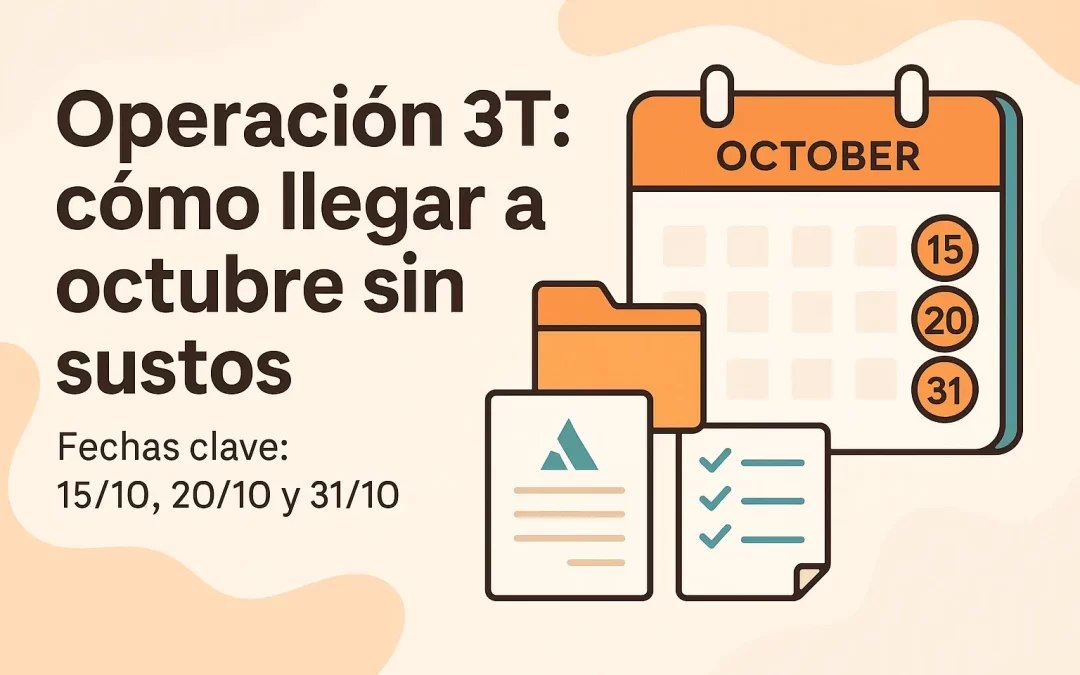 Operación 3T: cómo llegar a octubre sin sustos