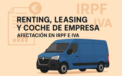 Renting, leasing y coche de empresa: afección en IRPF e IVA