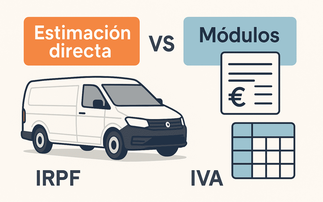 Vehículo en estimación directa vs módulos: ¿cuándo compensa cambiar de régimen?